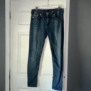 True Religion tall girl friendly. Has stretch.